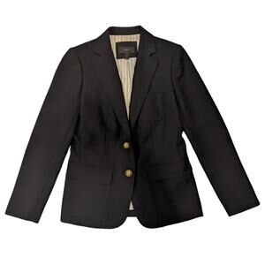 J. Crew Rhodes Navy double breasted gold button wool blazer c9131